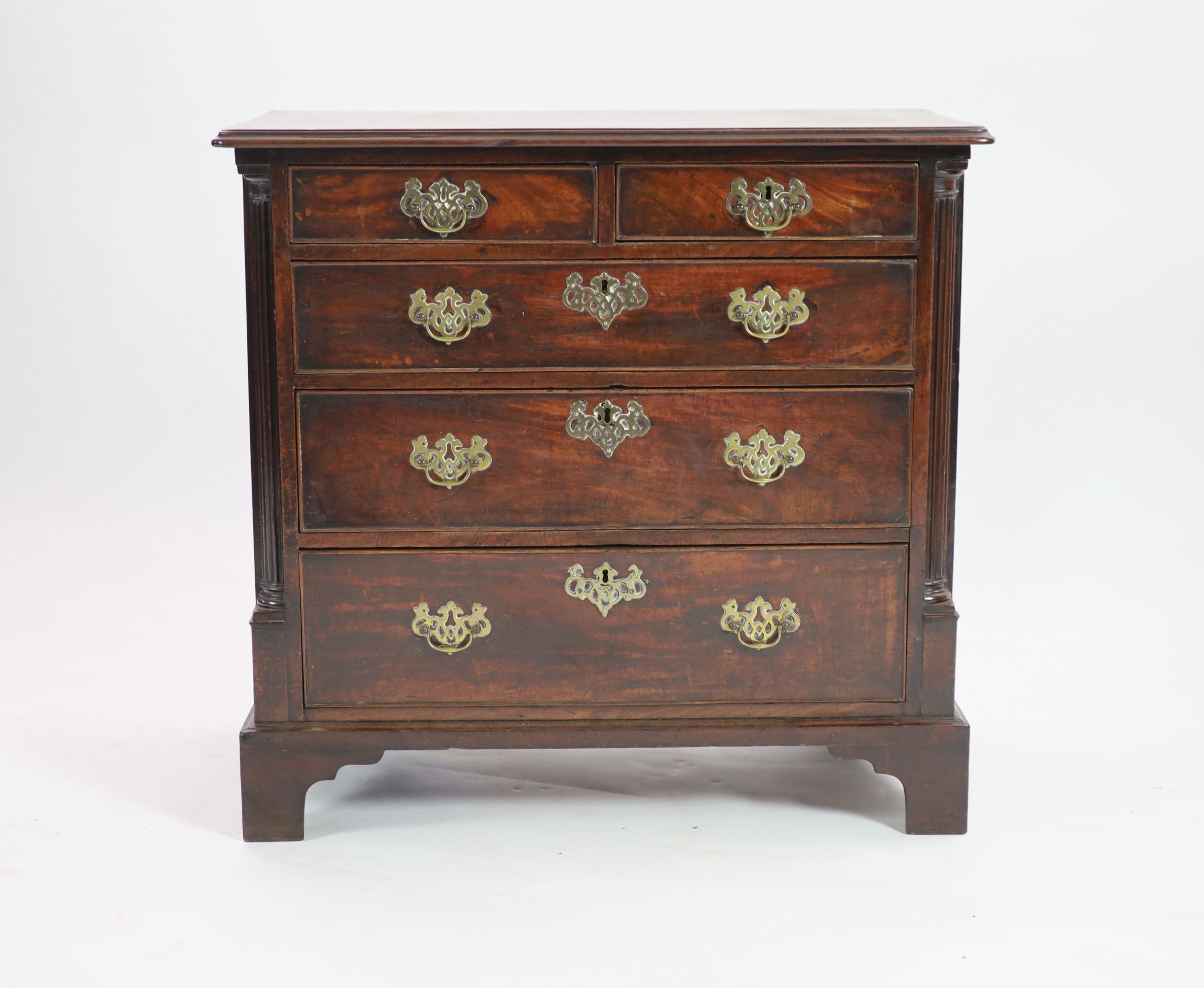 A George III mahogany chest W.87cm D.49cm H.83cm